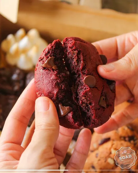 Red Velvet Chip Cookies de SOAD Bakery, bolsa de 6 galletas